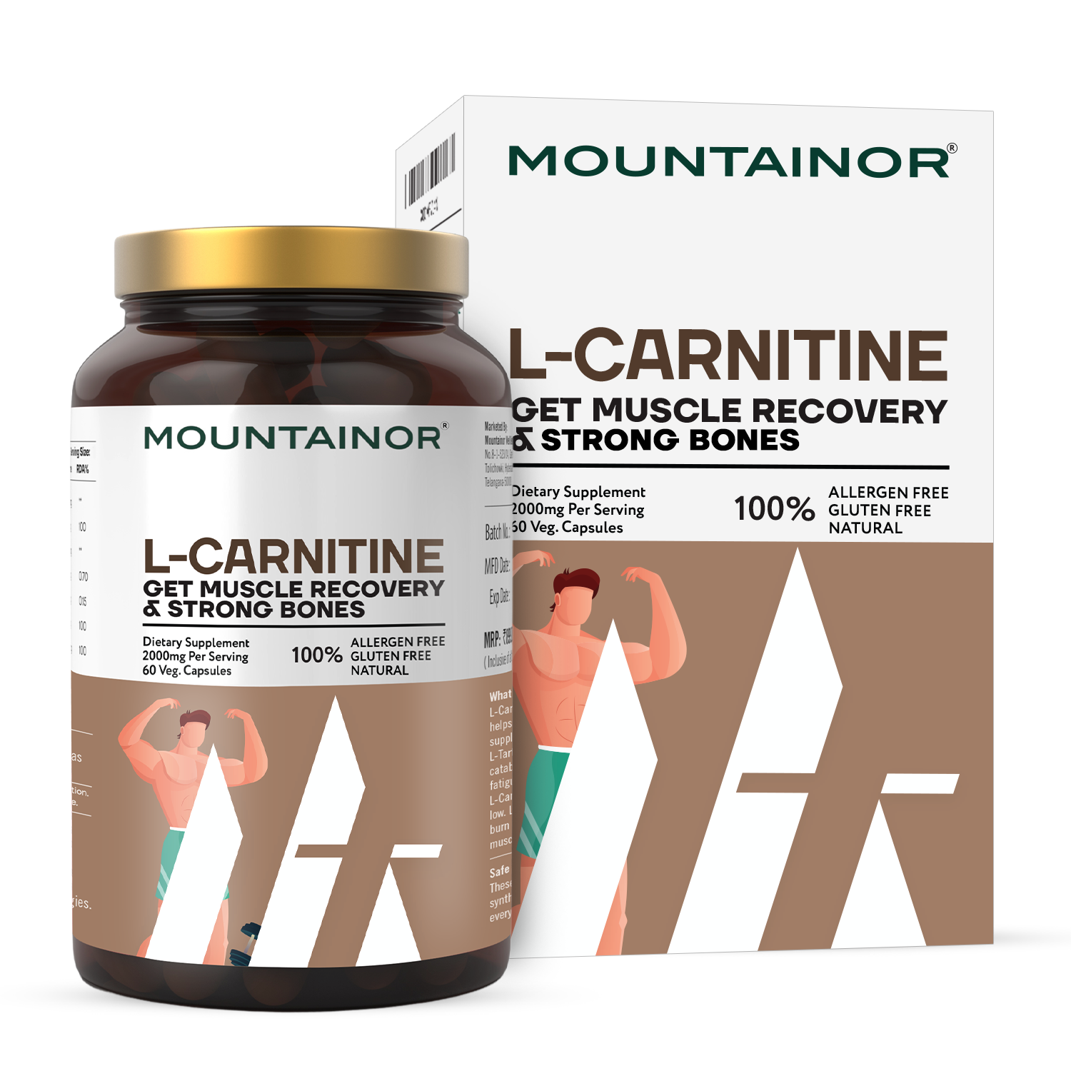 L-Carnitine💪🏽L-Tartrate for Weight Loss🔥& Muscle Recovery - 60 Veg Capsules