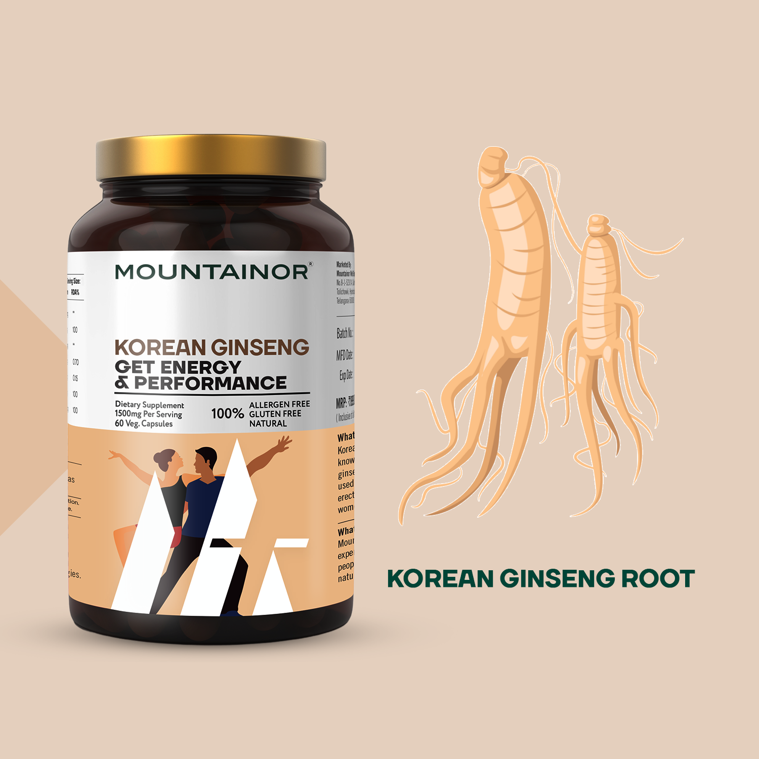 Korean Ginseng Root Extract Capsules🚀for Stamina & Stress Relief