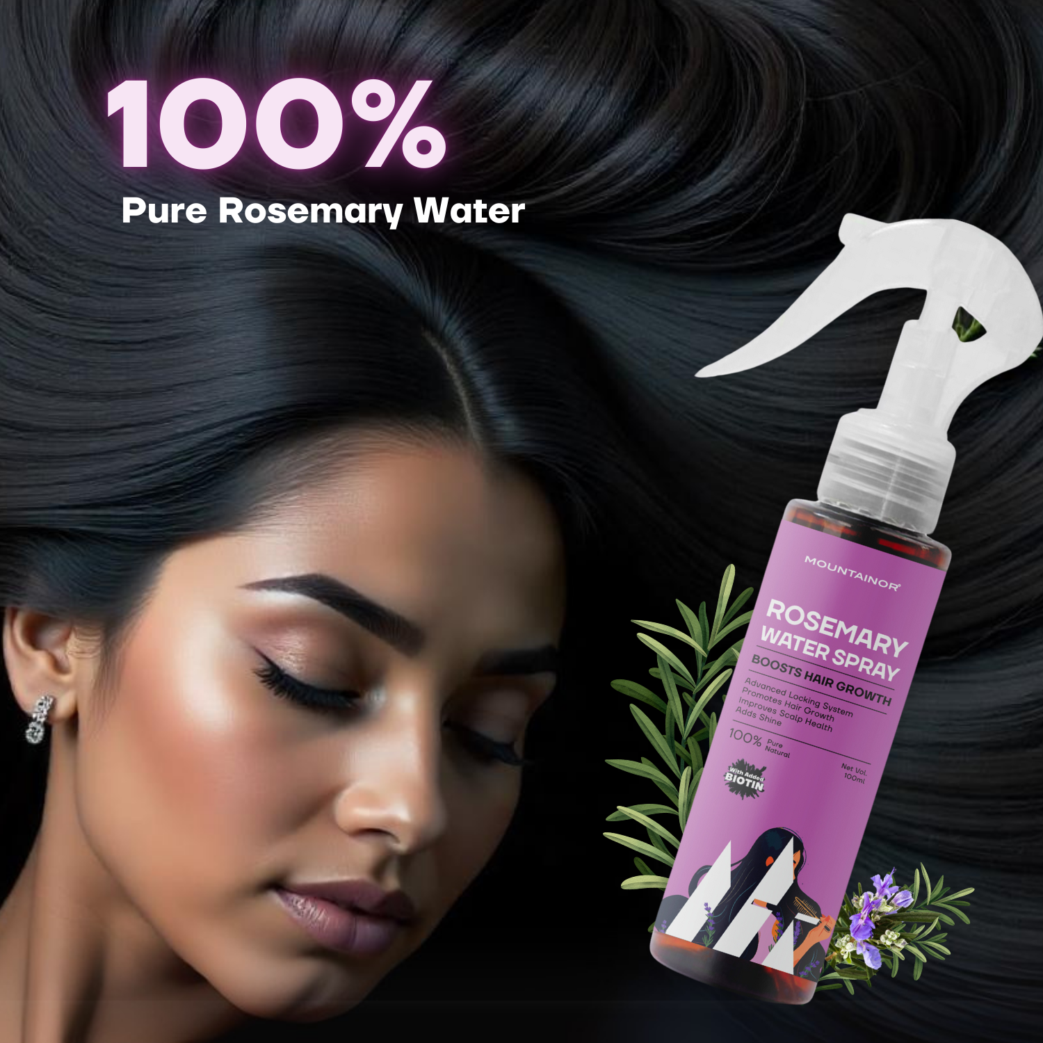 Rosemary Water Spray For Hair Growth & Scalp Health - 100ml