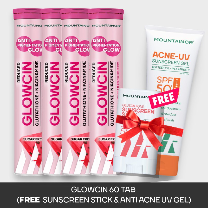 GlowCin For Clear, Glowing Skin: Glutathione + Niacinamide Effervescent Tablets || Get FREE Gift
