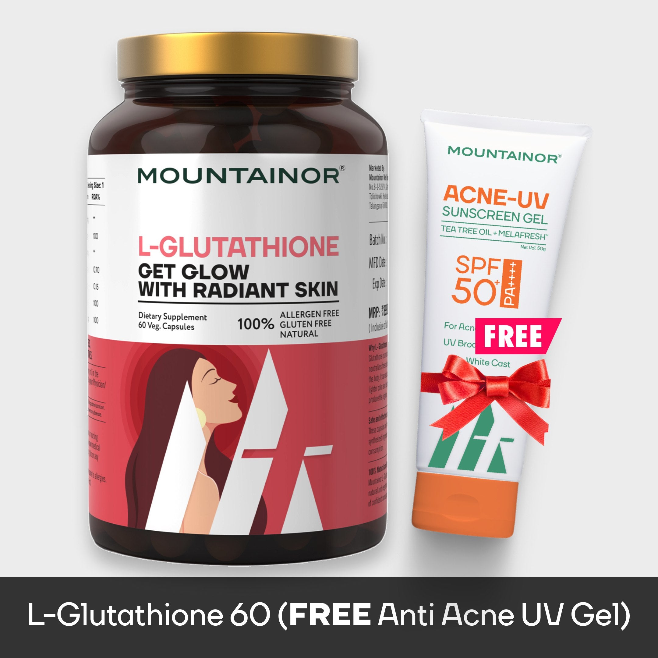 L-Glutathione REDUCED™ Capsules, For Korean Glowing & Radiant Skin || Get FREE Gift