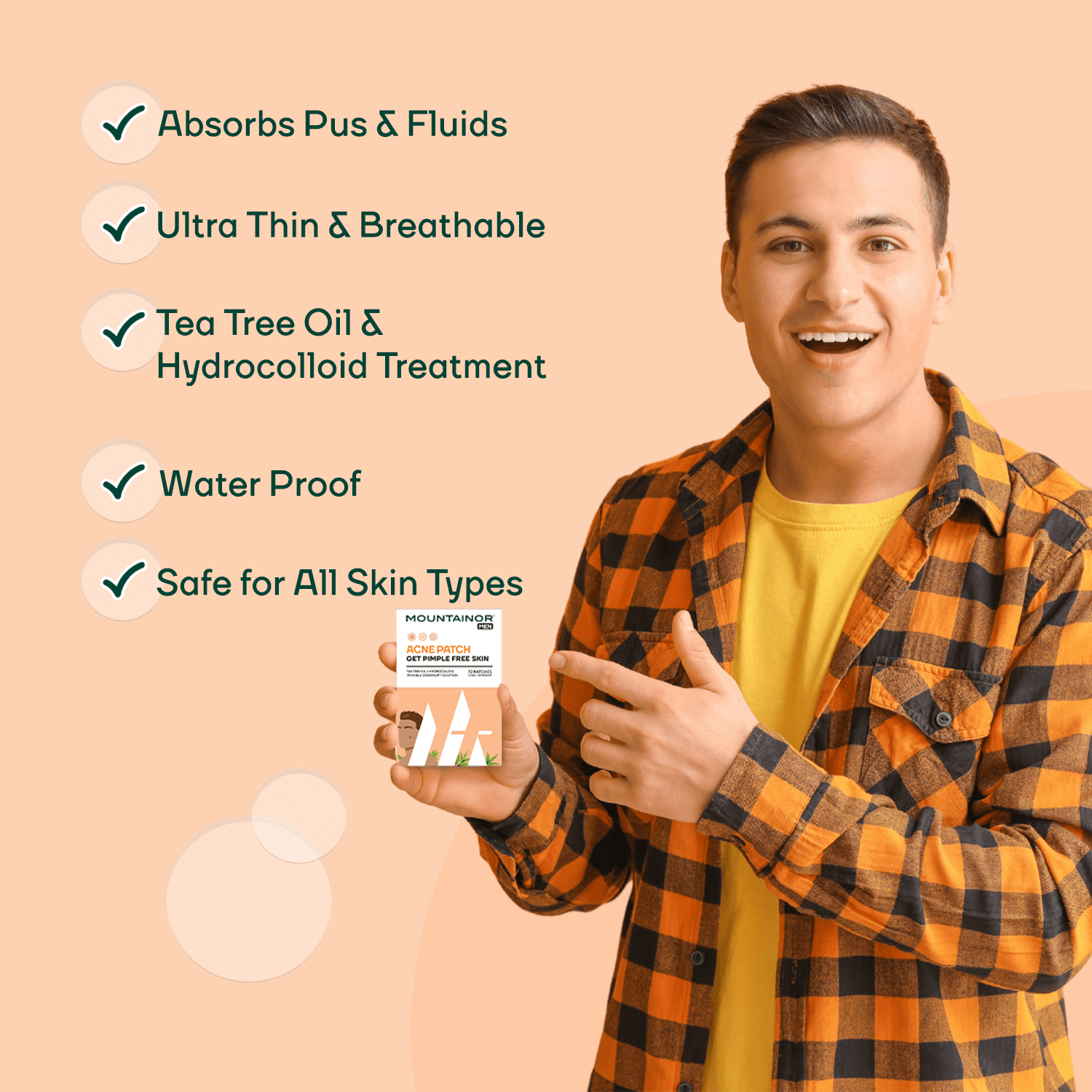 Acne Pimple Patch for Men 72 Patches for Clear, Blemish-Free Skin || Acne Pimple Patch - Unisex 36 For FREE