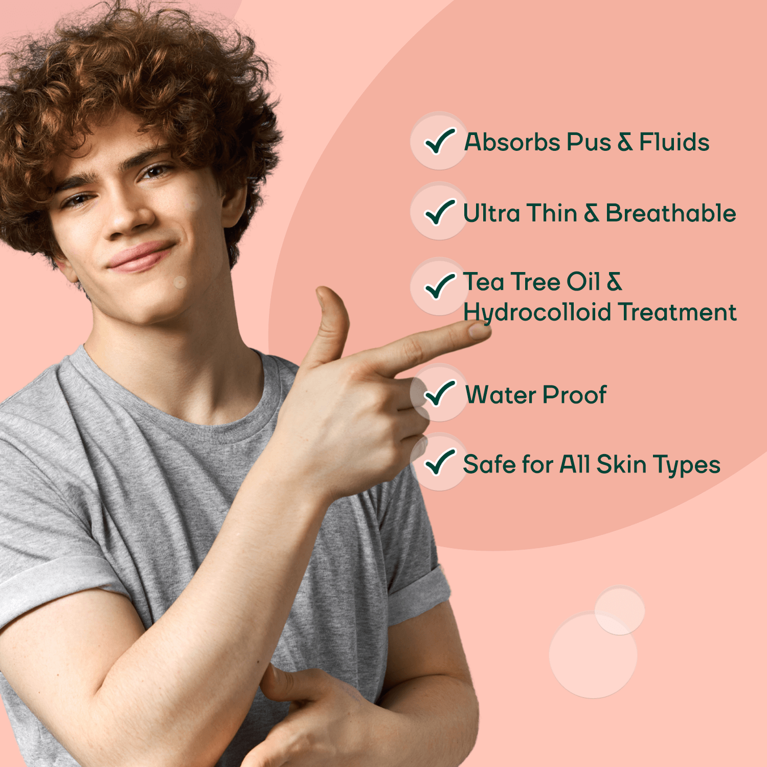 Acne Pimple Patch for Teens 👦🏻👩🏻 - Pack Of 2 Hydrocolloid Patches for Clear, Blemish-Free Skin