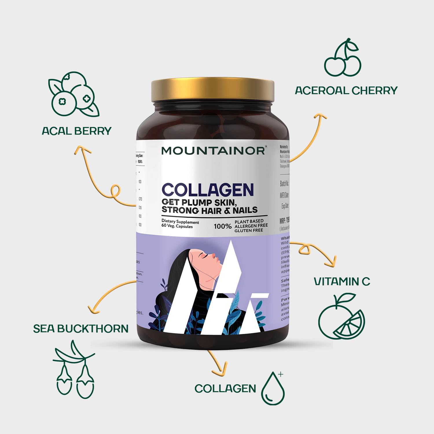 Collagen Capsules 👩🏻🧑🏻 + Acne Pimple Patch 72 (COMBO)