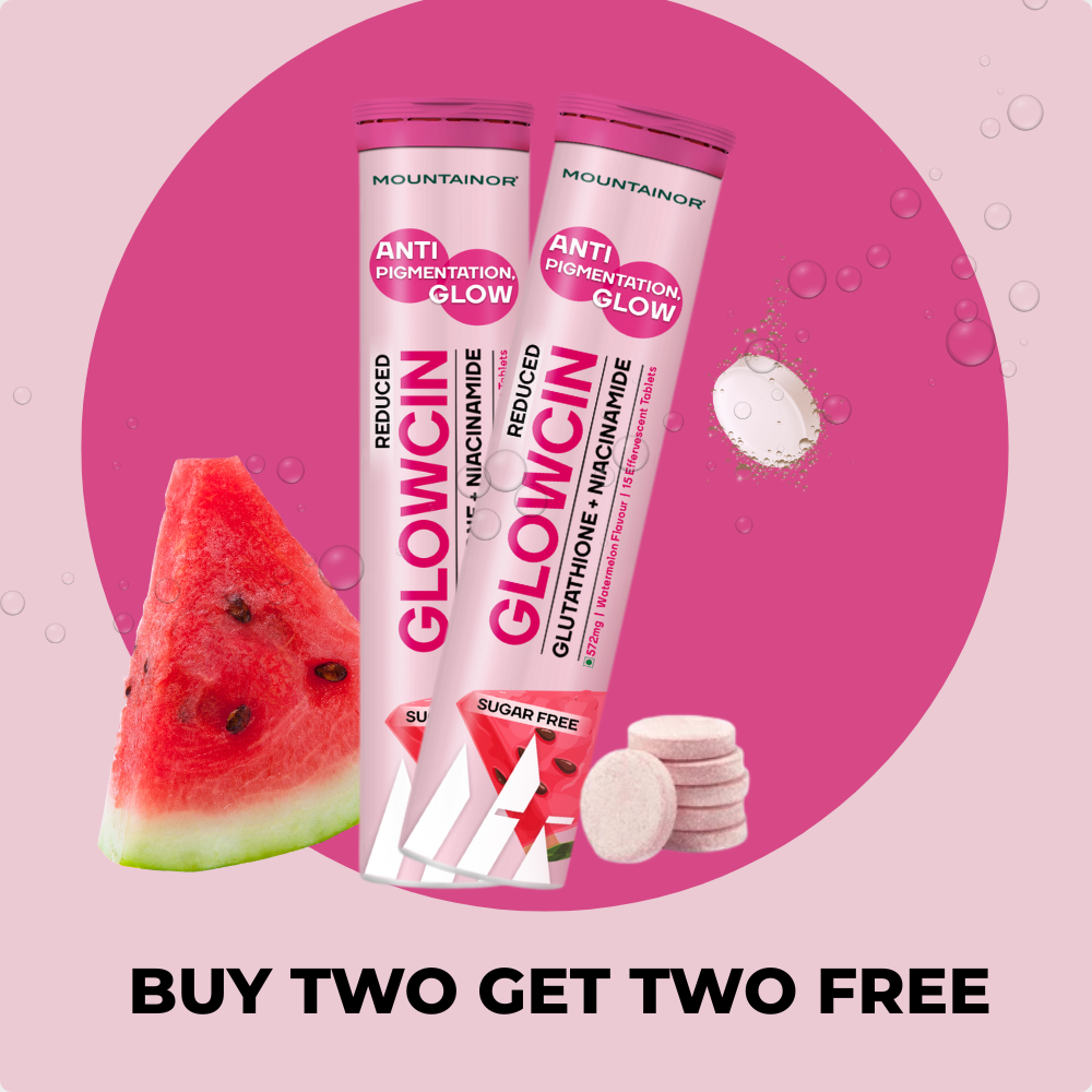 GlowCin For Clear, Glowing Skin | Buy 2 Get 2 Free - (60 tablet total)