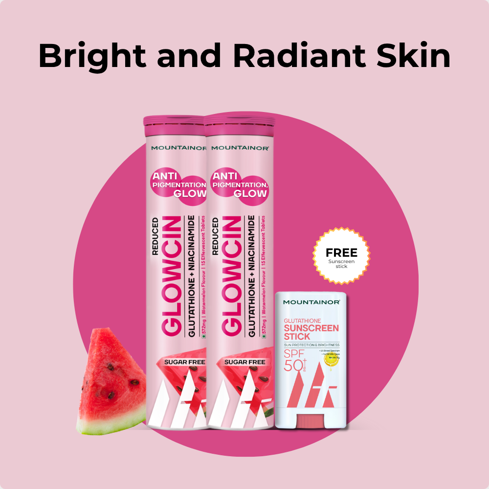 GlowCin For Clear, Glowing Skin: Glutathione + Niacinamide Effervescent Tablets || Get FREE Gift