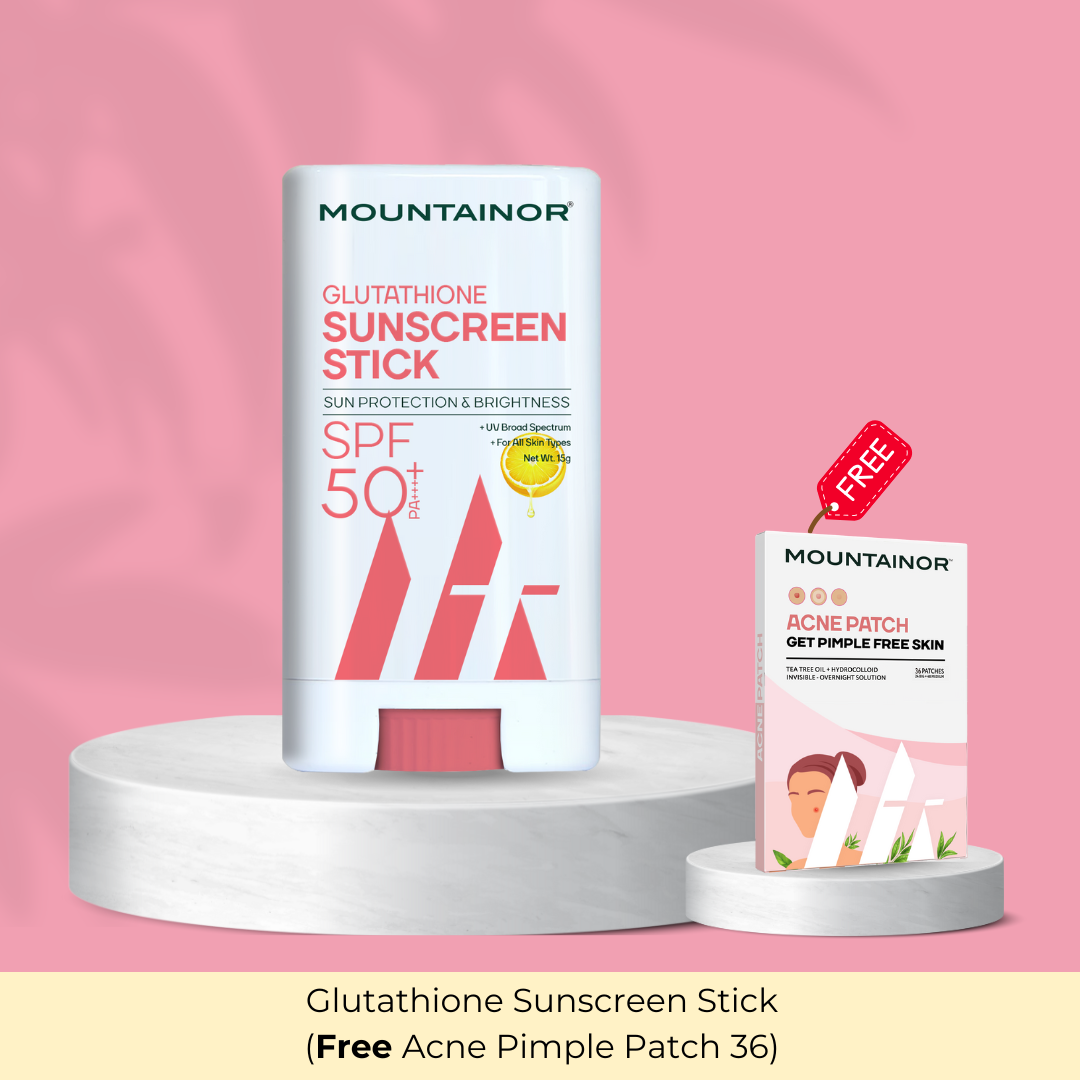 SPF 50+ Glutathione Sunscreen Stick π Sun Protection & Brightness || Get FREE Acne Pimple Patch 36