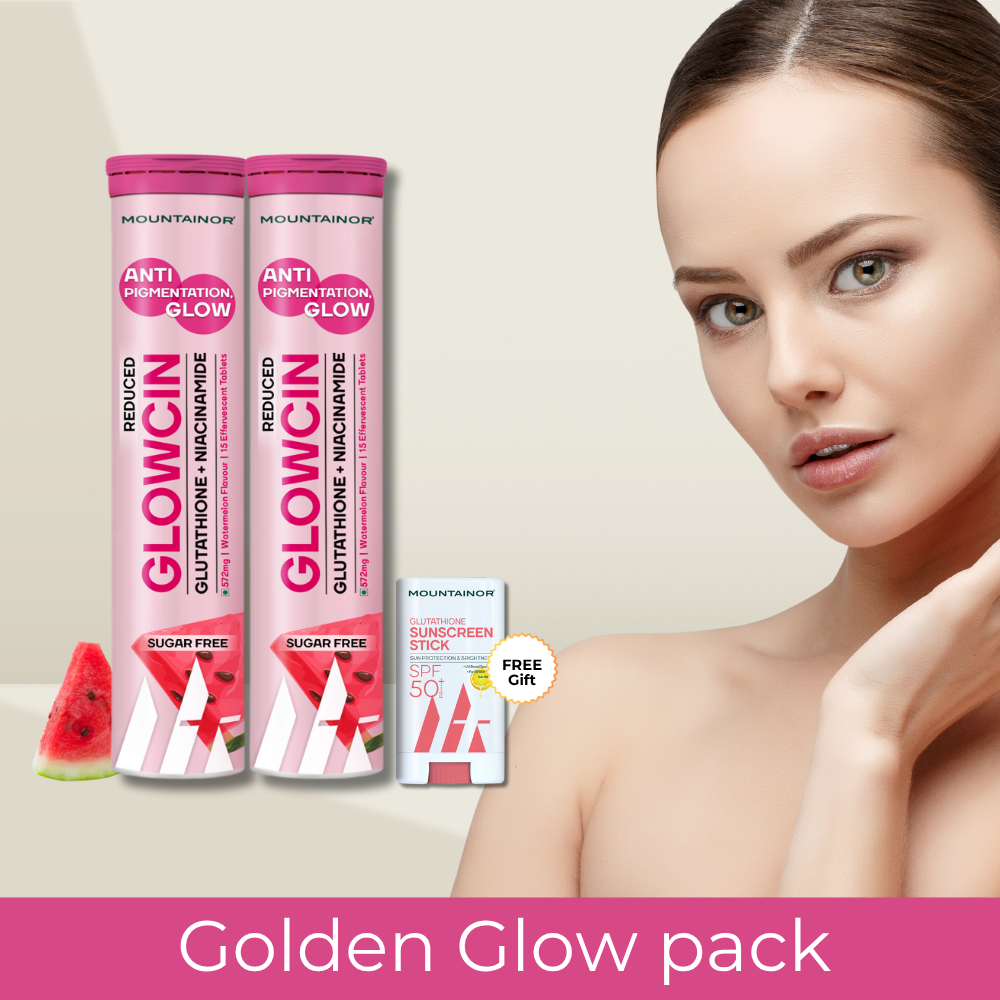 GlowCin For Clear, Glowing Skin: Glutathione + Niacinamide Effervescent Tablets || Get FREE Gift