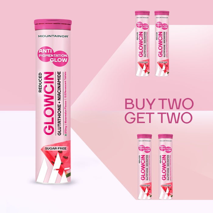GlowCin For Clear, Glowing Skin | Buy 2 Get 2 Free - (60 tablet total)