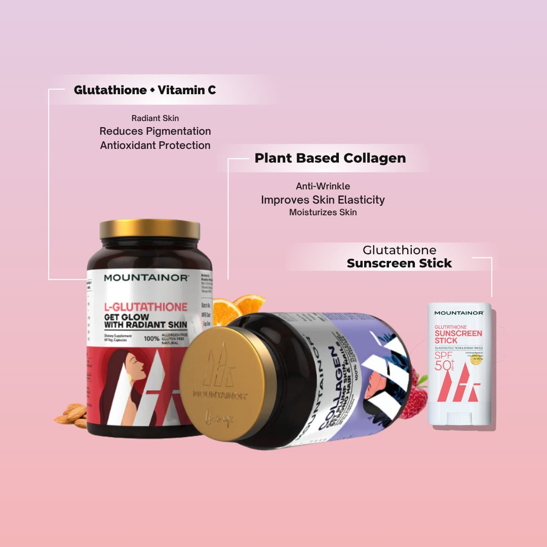 Freedom Combo : L-Glutathione + Collagen + Sunscreen Stick