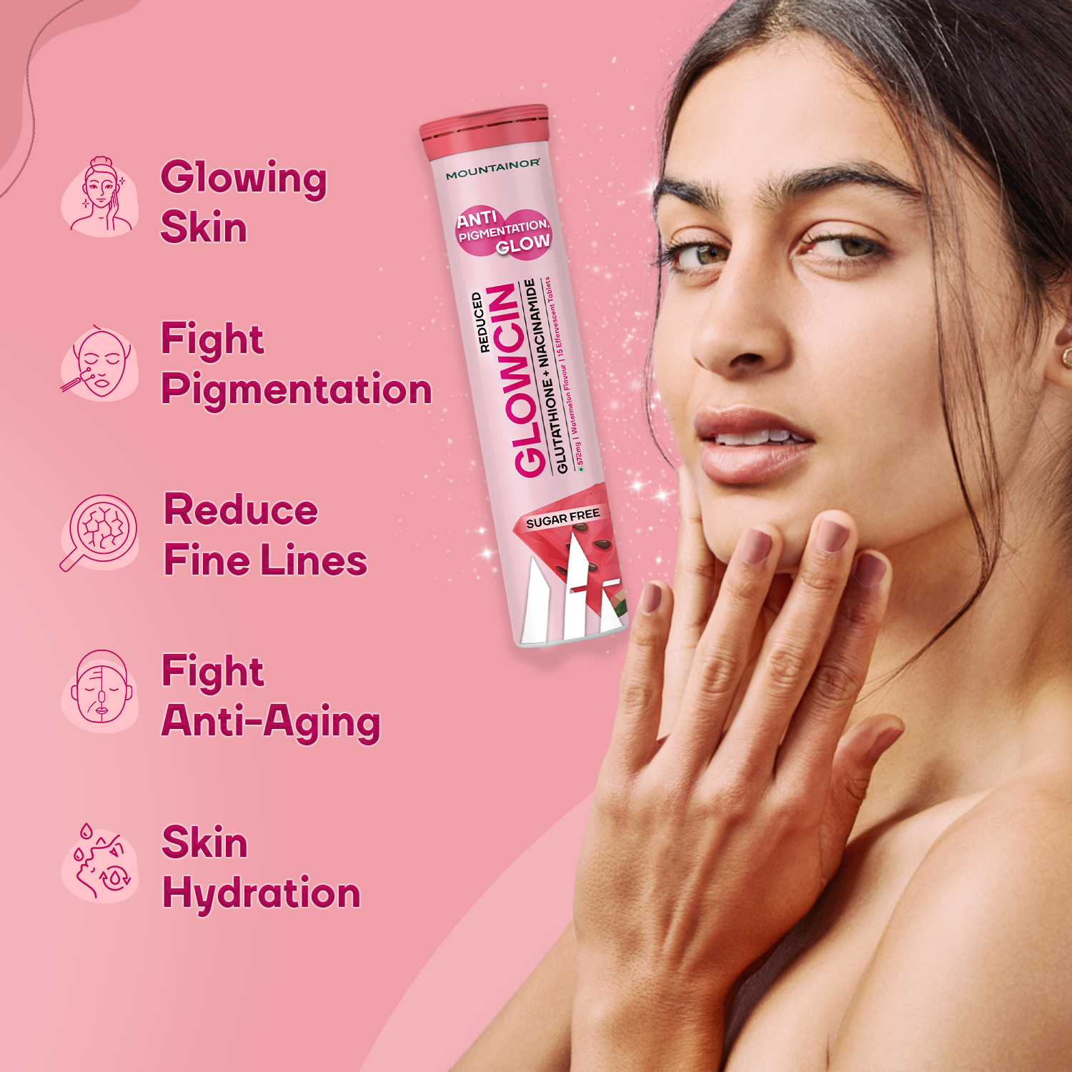 GlowCin For Clear, Glowing Skin | Buy 2 Get 2 Free - (60 tablet total)
