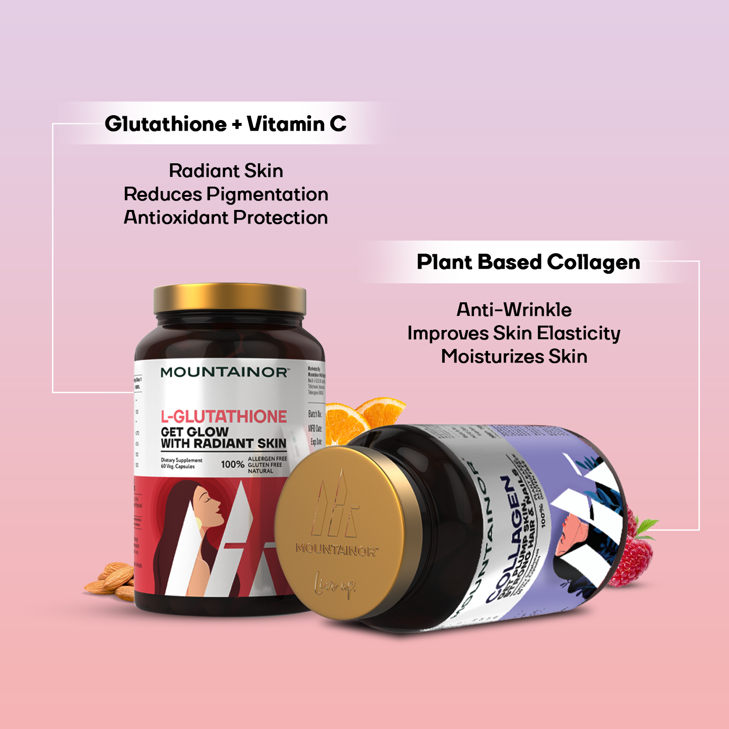 L-Glutathione + Collagen for Skin Brightening, Reduce Pigmentation & Youthfull Skin || Get FREE Gift