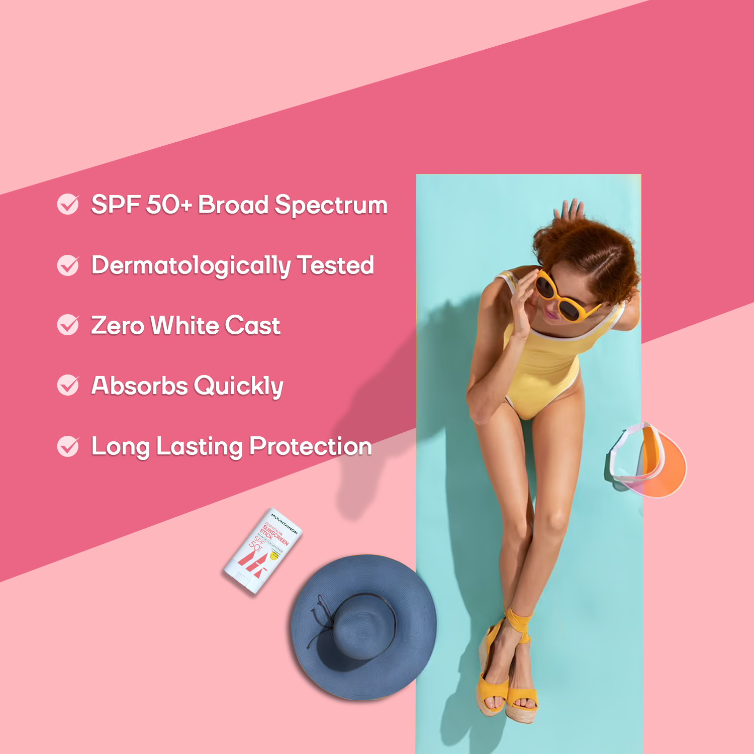 SPF 50+ Glutathione Sunscreen Stick 🌞 Sun Protection & Brightness || Get FREE Acne Pimple Patch 36