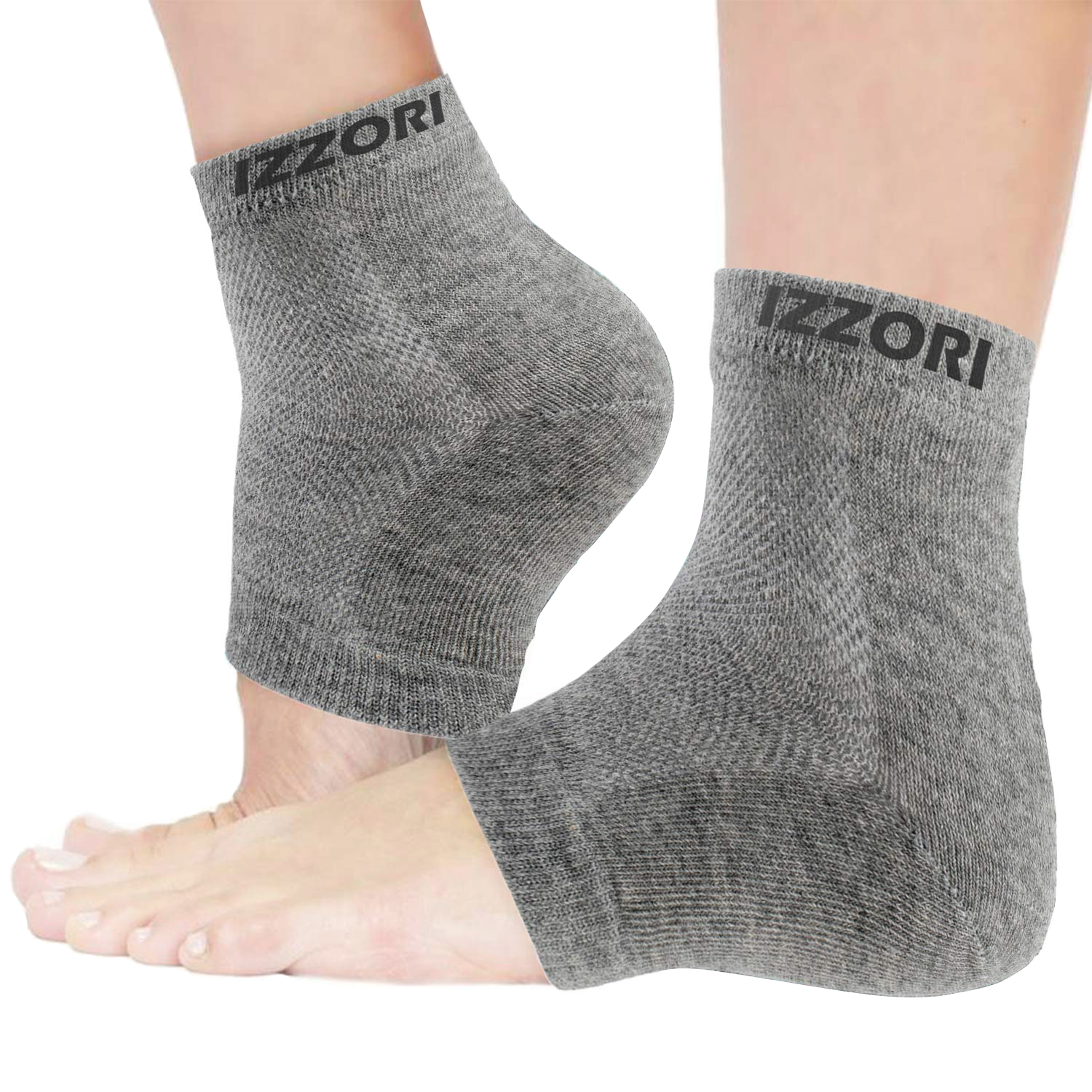 Mountainor Silicone Gel Heel Socks for Dry Hard Cracked Heel Repair Pad  (Free Size, Grey, 1 Pair), Gray - Mountainor