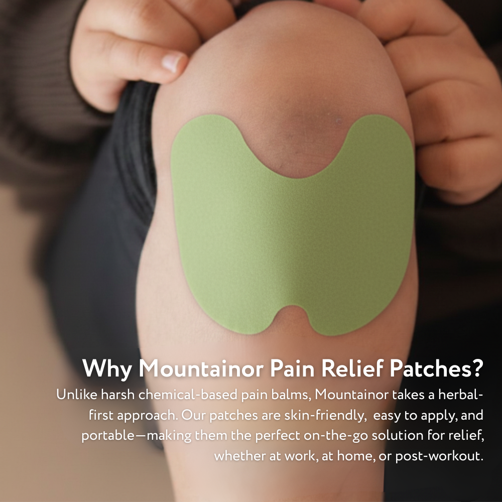 Mountainor Herbal Pain Relief Knee Patch – 20 Patches (Ginger Root, Safflower, Wormwood & Ginseng)