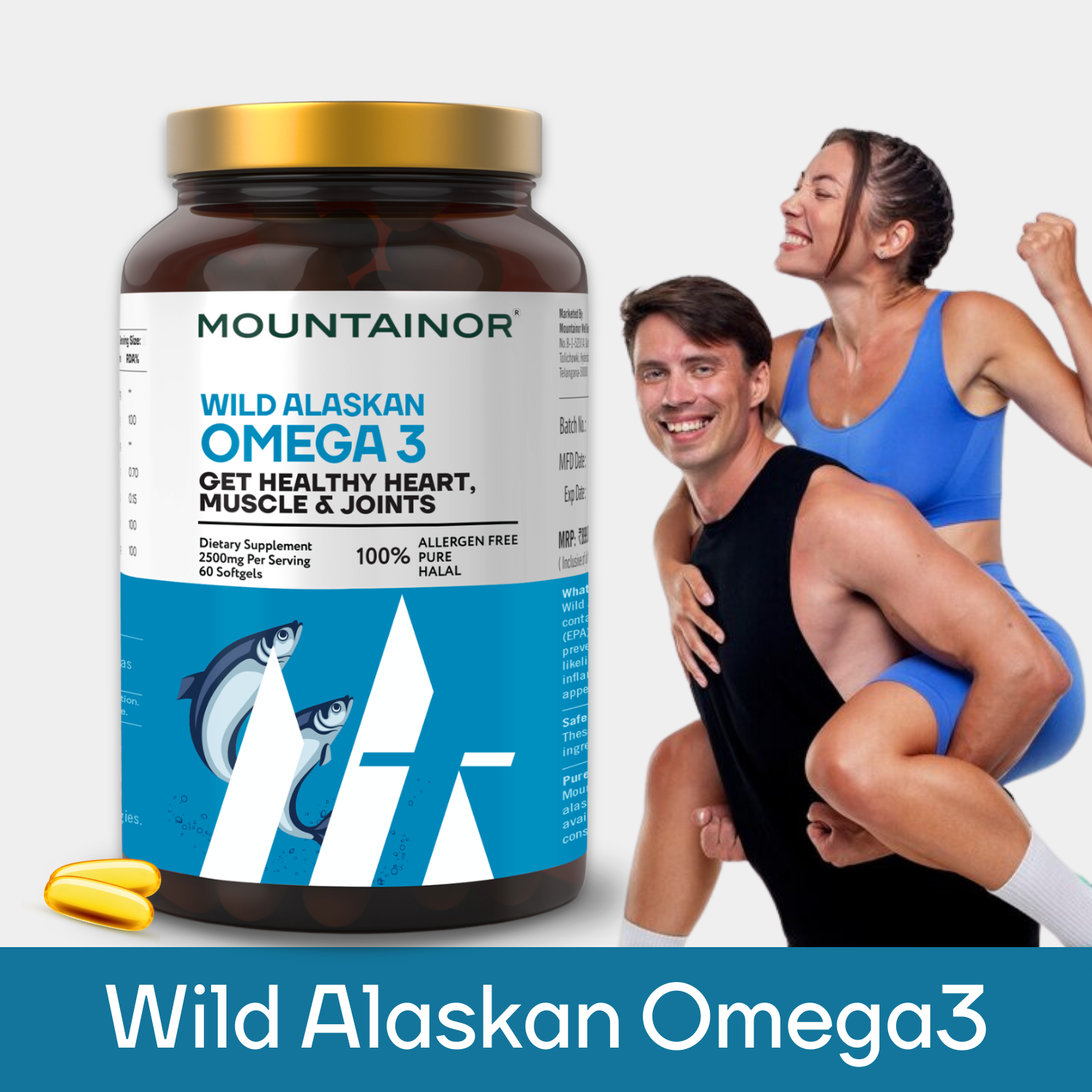 Wild Alaskan Omega-3 Fish Oil + Probiotic Capsules || Get  FREE Gift
