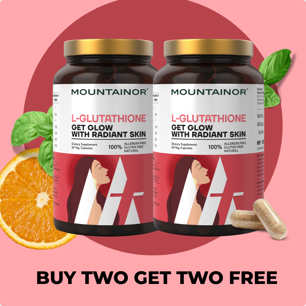 L-Glutathione Capsules For Korean Glowing Skin | Buy 2 Get 2 Free - (120 capsules total)