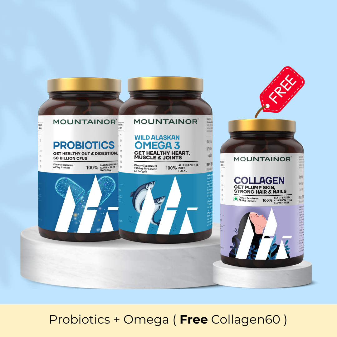 Wild Alaskan Omega-3 Fish Oil + Probiotic Capsules || Get  FREE Gift