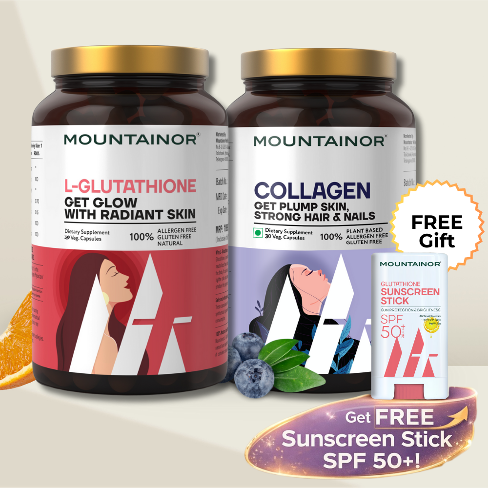 L-Glutathione + Collagen for Skin Brightening, Reduce Pigmentation & Youthfull Skin (Get FREE Gift)