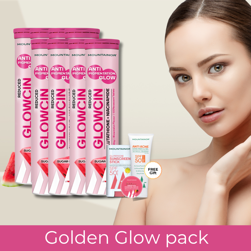 GlowCin For Clear, Glowing Skin: Glutathione + Niacinamide Effervescent Tablets || Get FREE Gift
