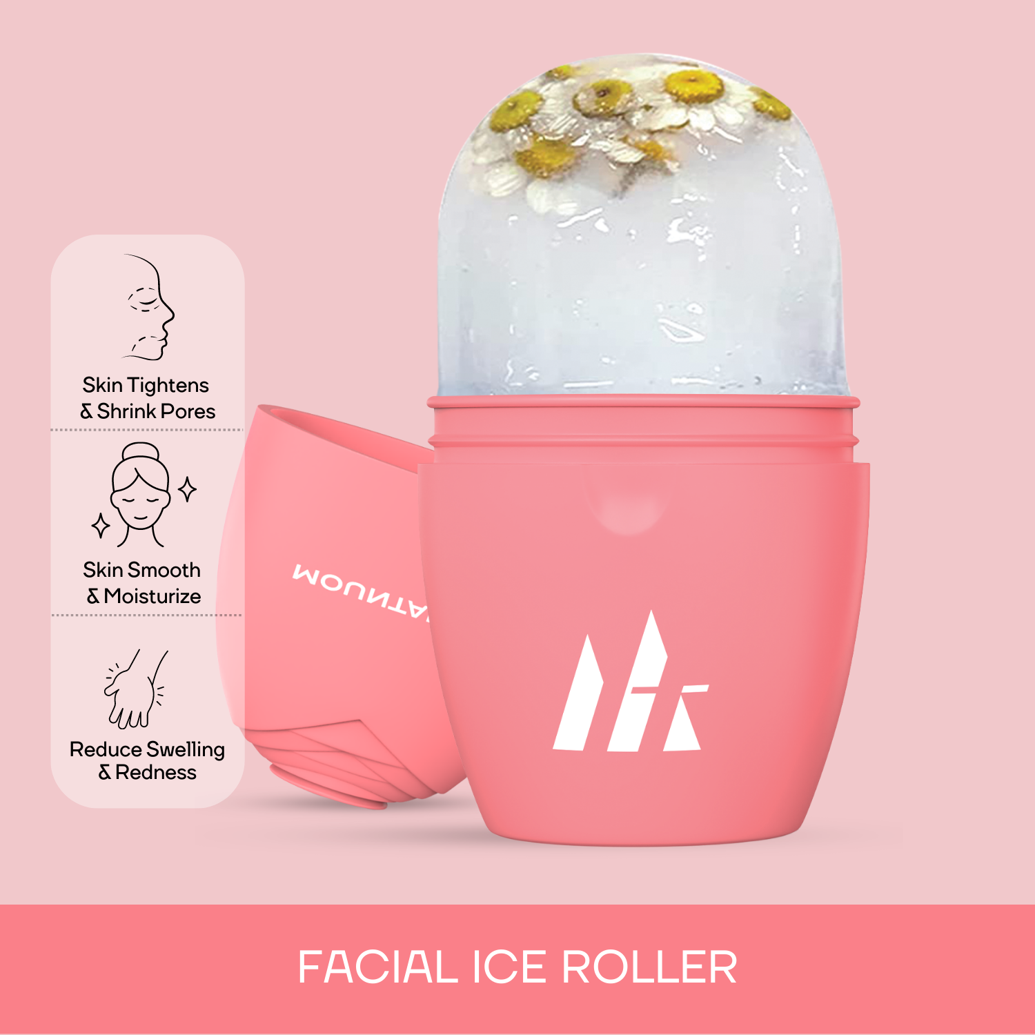 Silicone Ice Roller❄️ Reusable Facial Tool For Glowing & Tighten Skin⭐