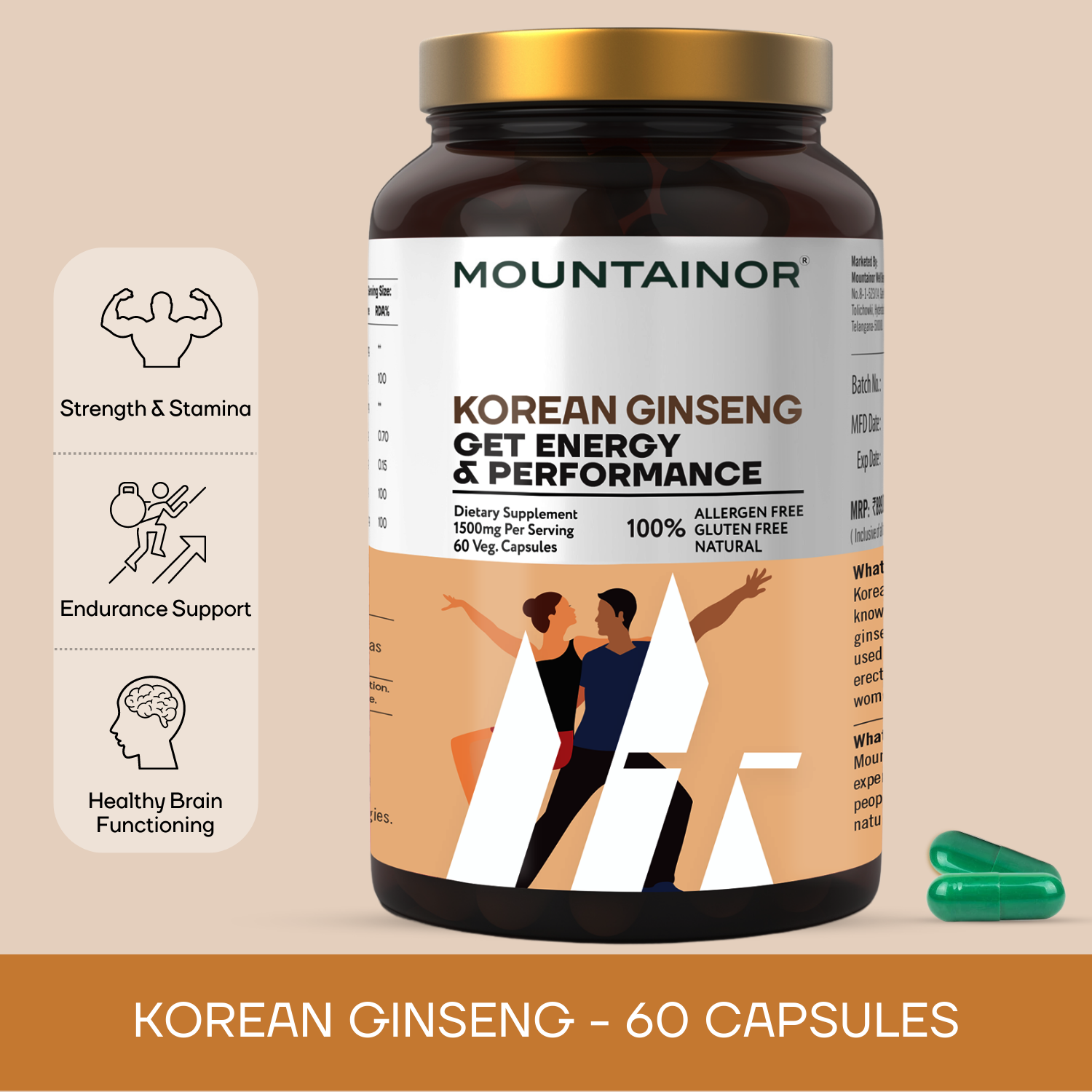 Pure Korean Ginseng Root Extract🚀for Stamina & Stress Relief