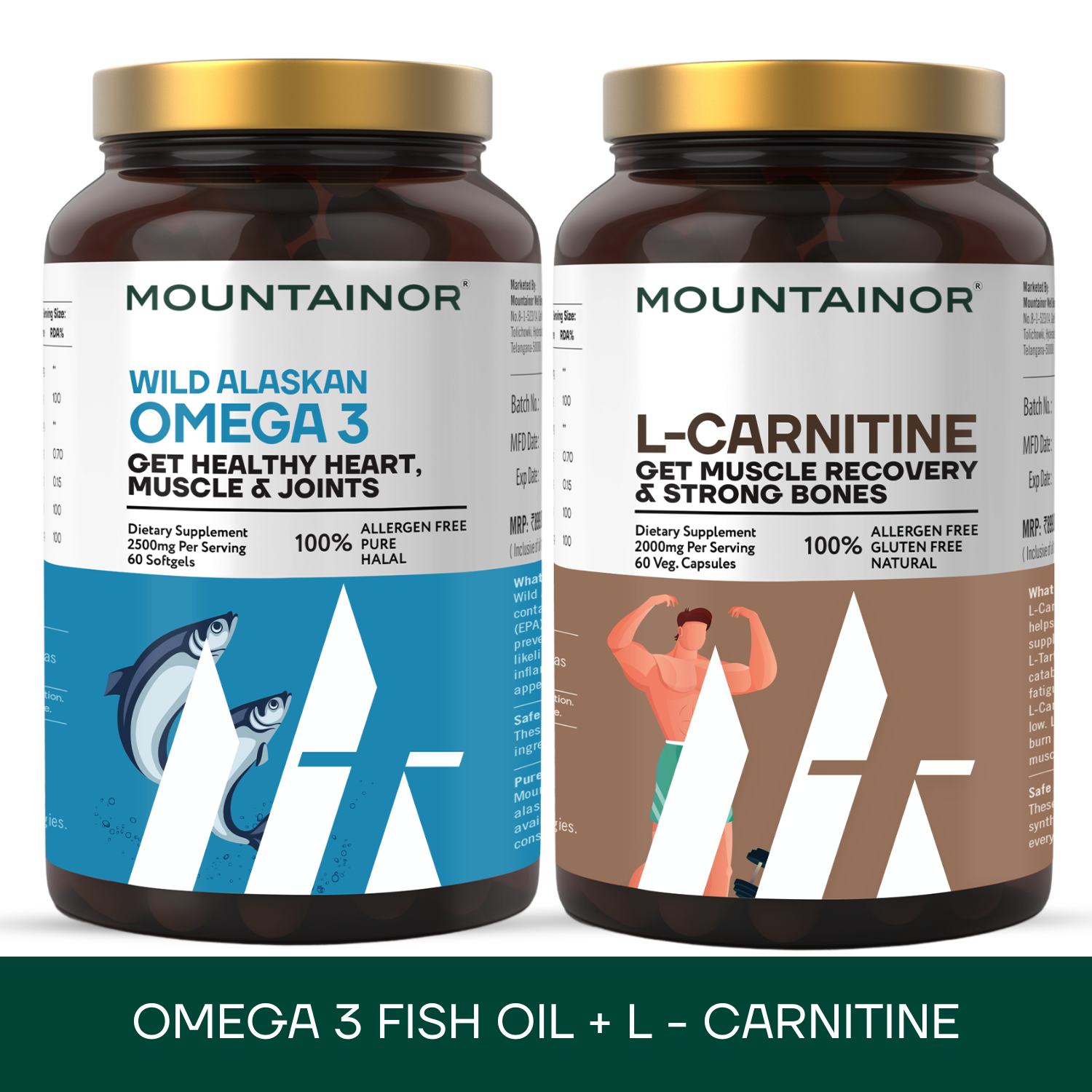 Wild Alaskan Omega-3 Fish Oil + L-carnitine💪🏽l-tartrate For Weight Loss