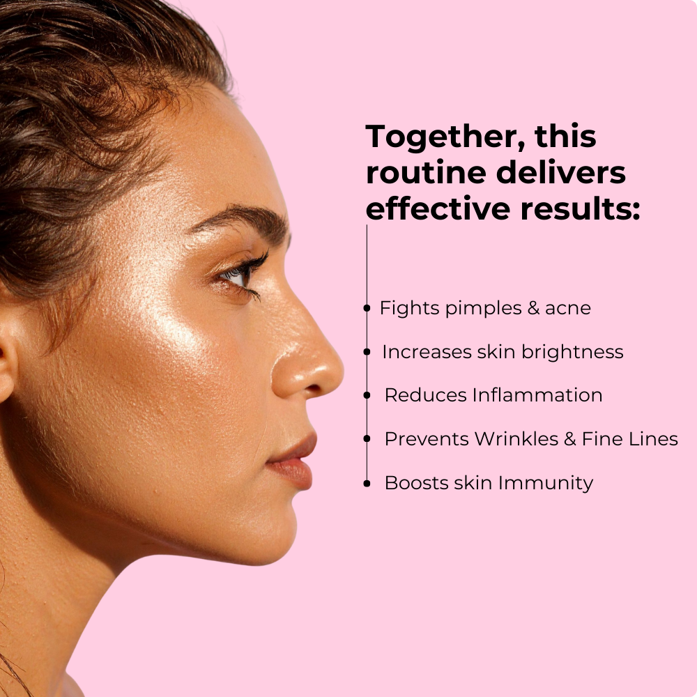 Glow & Clear Skin Combo – L-Glutathione (60 caps) + Zitox Acne Gummies (30 gummies) - Combo Pack