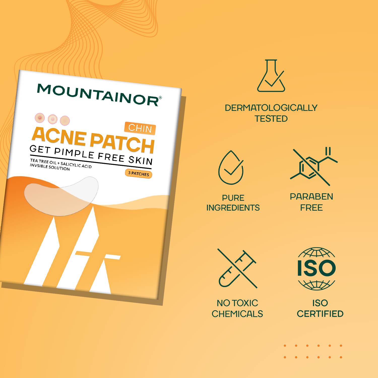 Chin Acne Patch , Salicylic Acid + Tea Tree Oil Clean & Clear Hydrocolloid-Spot Corrector