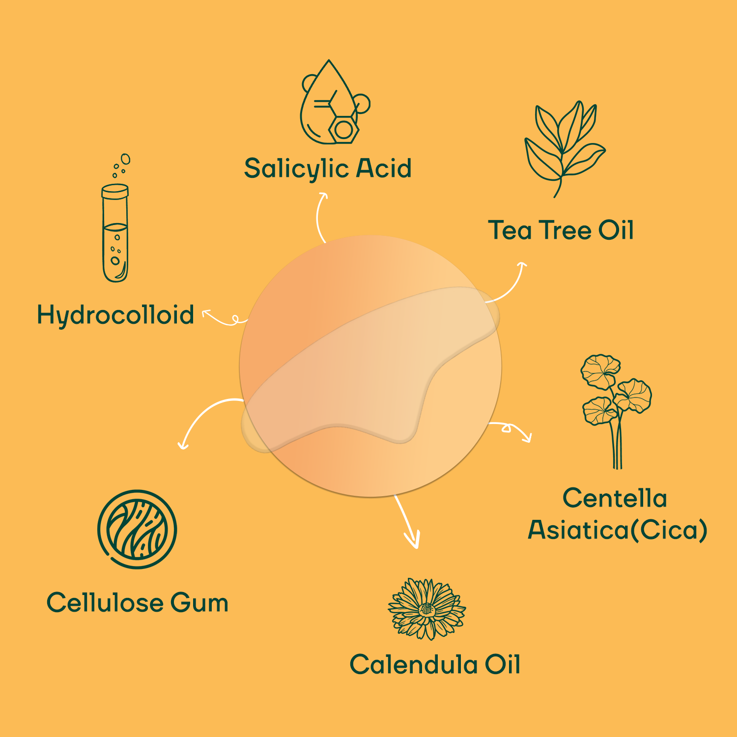 Forehead Acne Patch , Salicylic Acid + Tea Tree Oil Clean & Clear Hydrocolloid-Spot Corrector