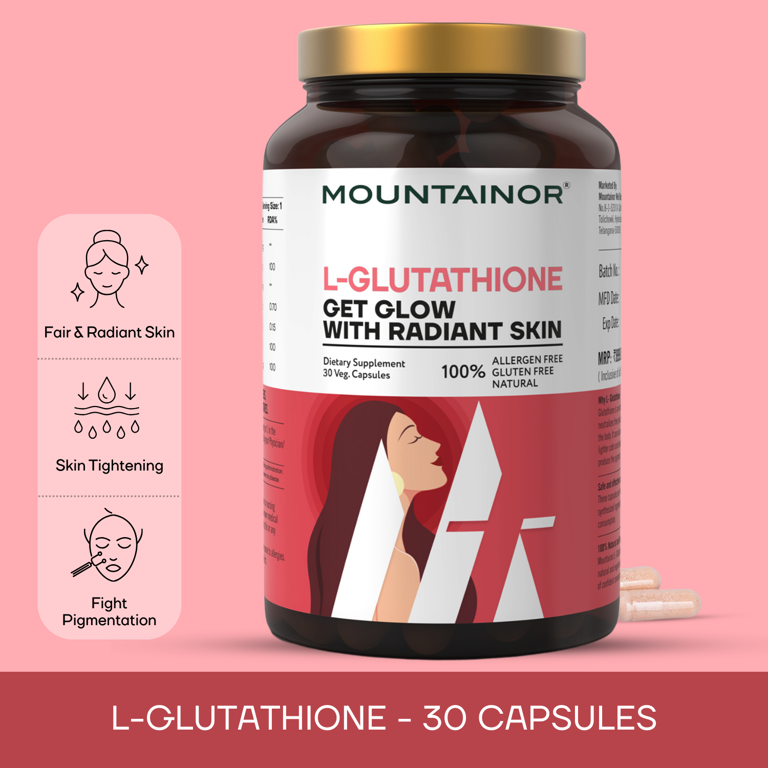L-Glutathione Capsules for Healthy Skin	