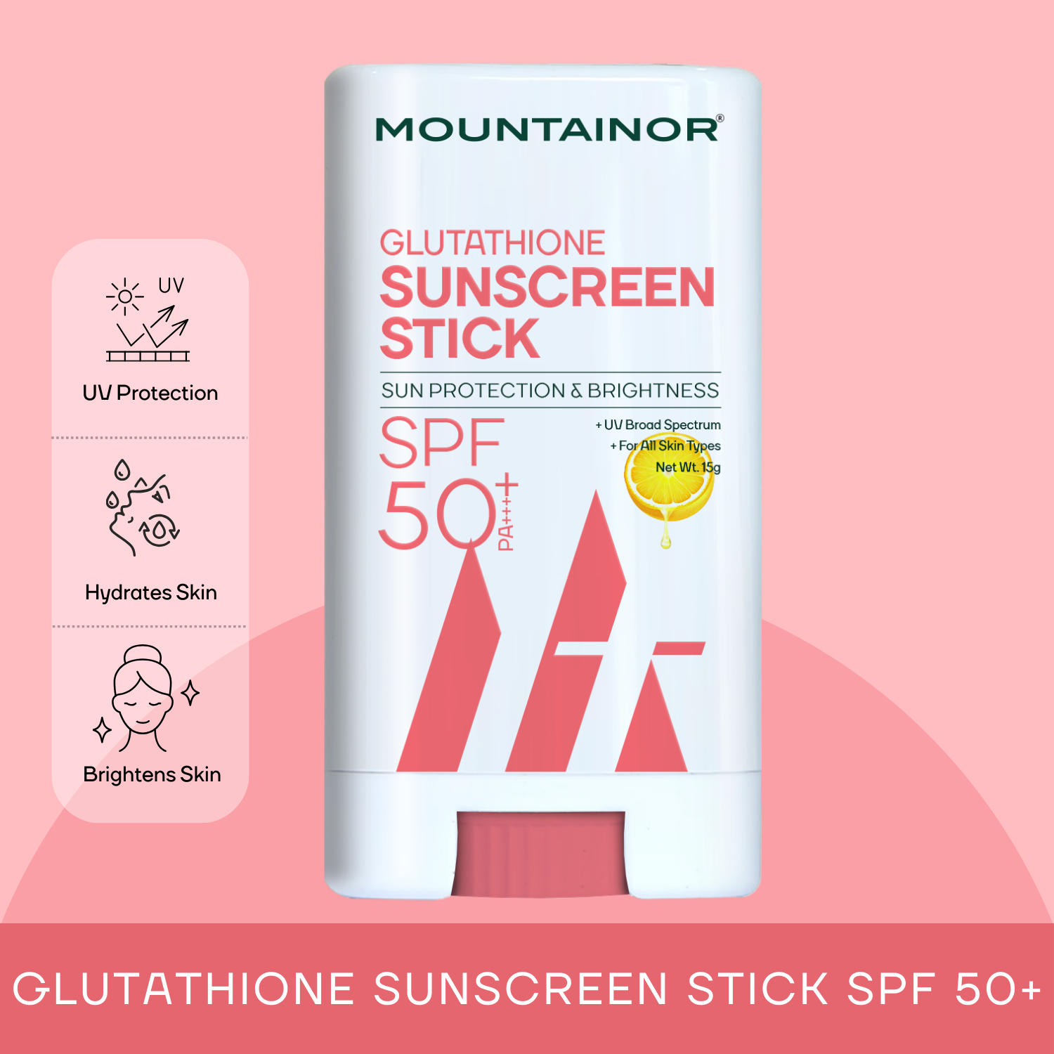 एसपीएफ़ 50+ ग्लूटाथियोन सनस्क्रीन स्टिक 🌞 धूप से सुरक्षा और चमक