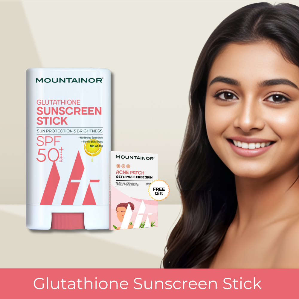 SPF 50+ Glutathione Sunscreen Stick 🌞 Sun Protection & Brightness || Get FREE Acne Pimple Patch 36