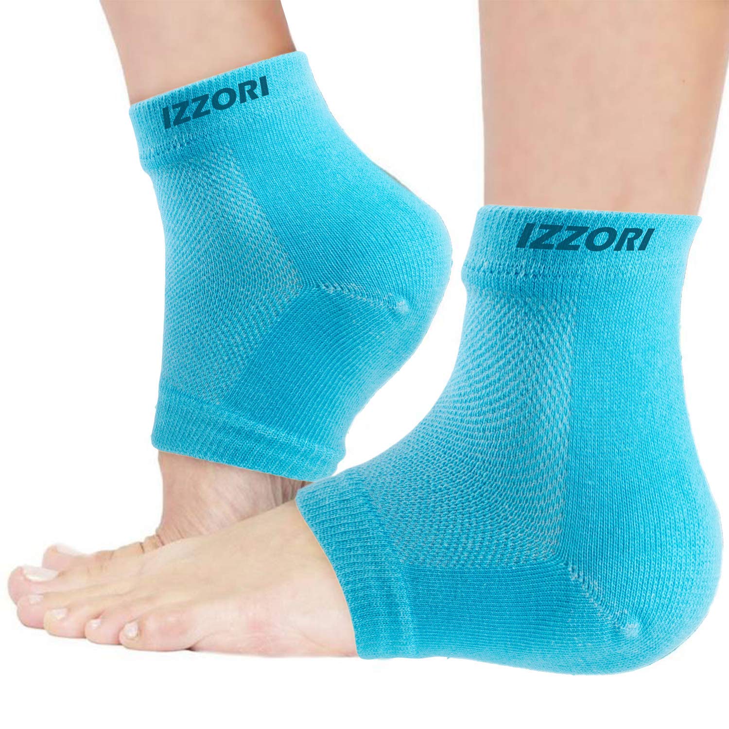 Mountainor Silicone Gel Heel Socks for Dry Hard Cracked Heel Repair Pad (Free Size, Blue, 1 Pair), Blue - Mountainor